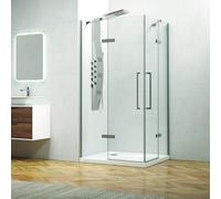 KAMALU - Box doccia 70x70 a due ante battenti e vetro anticalcare KT1000