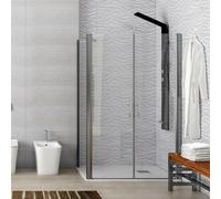 KAMALU - Box doccia 80x140 angolare apertura saloon KS2800-SSN
