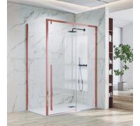 KAMALU - Box doccia 80x150 telaio oro rosa vetro 8mm | KSA5000RG