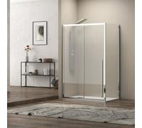 KAMALU - Box doccia 80x150 vetro 8mm anticalcare altezza h200 | KEL4000