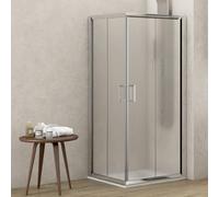 KAMALU - Box doccia 80x70 altezza 180cm vetro opaco K410
