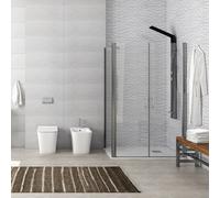 KAMALU - Box doccia 80x70 angolare apertura 70cm saloon KS2800-SSN