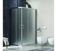 KAMALU - Box doccia 80x70 cm angolare cristallo satinato KF1000