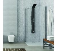 KAMALU - Box doccia 80x90 anta battente 80cm e fisso 90cm modello KS2800S