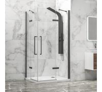 KAMALU - Box doccia 90x130 colore gun metal battente | KT1000GM