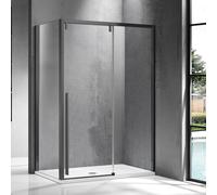 KAMALU - Box doccia 90x150 telaio colore gun metal vetro 8mm | KSA5000GM
