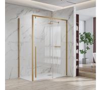KAMALU - Box doccia 90x150 telaio colore oro scorrevole vetro 8mm | KSA5000G