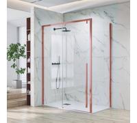 KAMALU - Box doccia 90x150 telaio oro rosa vetro 8mm | KSA5000RG
