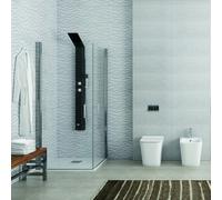 KAMALU - Box doccia 90x70 due ante battenti vetro trasparente KS2800