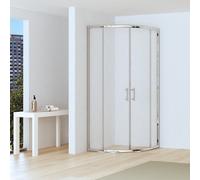 KAMALU - Box doccia 90x90cm semicircolare altezza ridotta 170 cm | CHIARA CURV-R