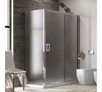 KAMALU - Box doccia ad angolo 140x90 cm vetro opaco altezza 180cm K410NS