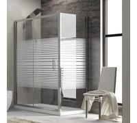 KAMALU - Box doccia angolare 100x80 altezza 180 vetro serigrafato K410NS