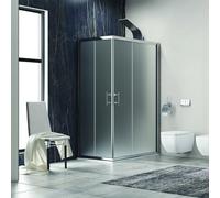 KAMALU - Box doccia angolare 120x70 cm cristallo satinato KF1000