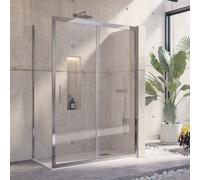 KAMALU - Box doccia angolare 120x80 in acciaio vetro spessore 8mm KI4000S