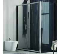 Doccia nicchia 190cm doppie porte scorrevoli centrali kf6000 - kamalu
