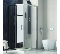 KAMALU - Box doccia angolare 80x70 cristallo 6mm anticalcare KF1000