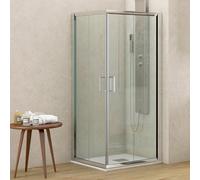 Box doccia angolare dimensioni 90x70 altezza 180cm cristallo trasparente k410 - kamalu