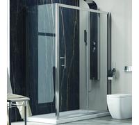 KAMALU - Box doccia angolo 100x80cm vetro 6mm anticalcare KF5000S