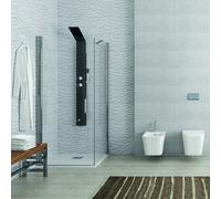 KAMALU - Box doccia angolo 80x85 porta battente 85 e fisso 80 modello KS2800S