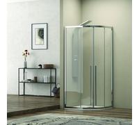 KAMALU - Box doccia circolare 90x90 vetro 8mm anticalcare KE2000