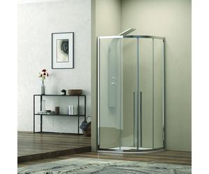 KAMALU - Box doccia circolare 90x90 vetro 8mm anticalcare KE2000