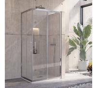 Box doccia in acciaio 120x70 cristallo 8mm trasparente ki1000 - kamalu