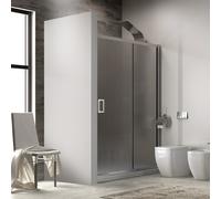 KAMALU - Box doccia nicchia 110cm altezza 180 vetro opaco K410N