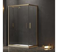 KAMALU - Box doccia oro satinato 90x140 doppio scorrevole | KE-1000G