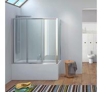 KAMALU - Box doccia per vasca 140x90cm apertura a scorrimento P2000S