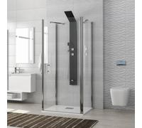KAMALU - Box doccia tre lati 70x70x70 apertura battente K2800AS2