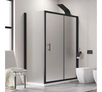 KAMALU - Box doccia vetro piumato 70x150 telaio nero opaco | KFN5000SN