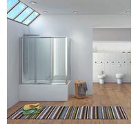 KAMALU - Box vasca 2 lati 160x70cm cristallo trasparente P2000S