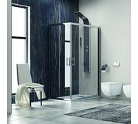 KAMALU - Cabina doccia 150x80 cristallo 6mm anticalcare KF1000