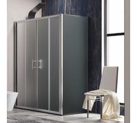 KAMALU - Cabina doccia 70x170 cm scorrevole vetro satinato + fisso | KF6000S