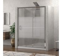KAMALU - Cabina Nicchia vetro serigrafato 160cm altezza 180cm K410N