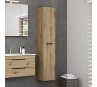 KAMALU - Colonna bagno 166 cm a due ante in rovere naturale | LAC-EFESTO-80