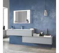 KAMALU - Composizione bagno sospesa con 2 mobili da 120cm | KAM-KK1202