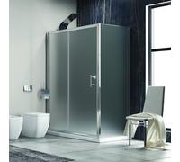Doccia nicchia 110cm vetro satinato anticalcare kf5000 - kamalu