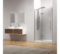 KAMALU - Doccia nicchia 100cm battente con laterale fisso KT4000