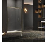 KAMALU - Doccia nicchia 110 cm profilo oro opaco| KEF4000