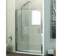 KAMALU - Doccia nicchia 110 cm vetro trasparente 6mm anticalcare KF5000