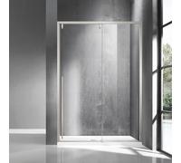 KAMALU - Doccia nicchia 140cm finitura acciaio spazzolato | KSA4000AS