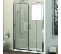 KAMALU - Doccia nicchia 190cm doppie porte scorrevoli centrali KF6000