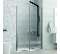 KAMALU - Doccia nicchia saloon 105-110cm finitura cromo | KS2800 Saloon