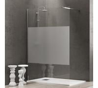 KAMALU - Doccia walk-in 70cm vetro serigrafato altezza 185cm KW1000S
