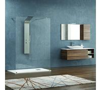 KAMALU - Doccia walkin 160cm vetro trasparente 8mm KW3000