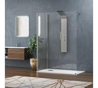 KAMALU - Doccia walkin angolare 80x120cm vetro 8mm KW4000