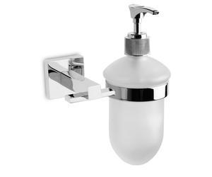 KAMALU - Dosasapone con erogatore in vetro e ottone a muro modello ELTO-3478