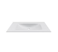 KAMALU - Lavabo da incasso per mobili 100,5 cm in keratek bianco opaco | KK-1000BEL