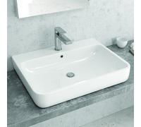 KAMALU - Lavabo semi incasso rettangolare bianco | Litos-460